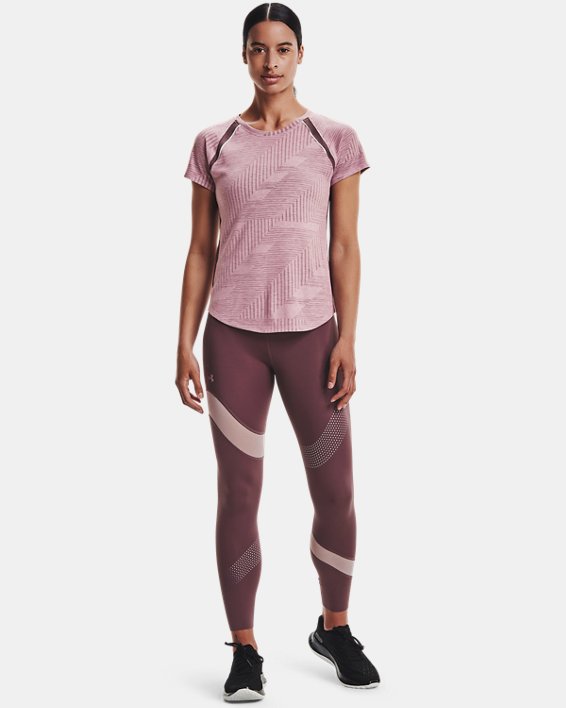 女士UA Speedpocket Wave 7/8貼身褲, Purple, pdpMainDesktop image number 2